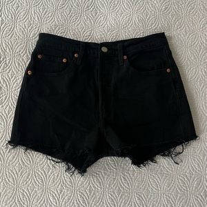 Levi’s 501 black jean shorts
